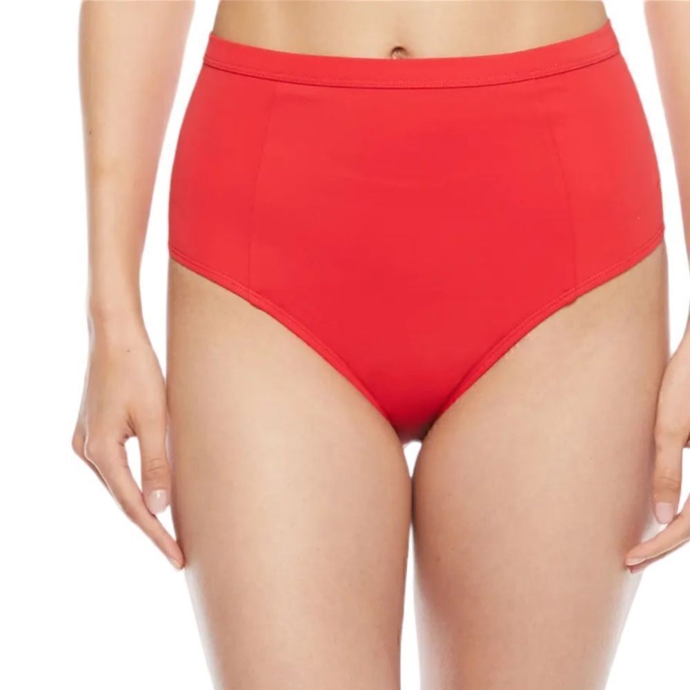 NWT Peyton & Parker Barbados‎ Cherry Red Full Coverage Bikini Bottoms, Size XS